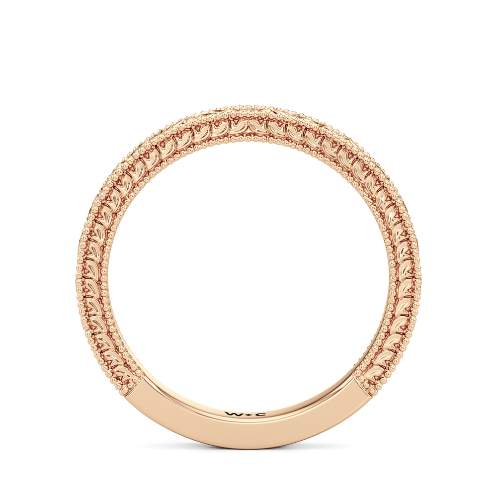 1504000-Wedding Band with 14KT Rose Gold Cut Diamond in 14KT Rose Gold view 5
