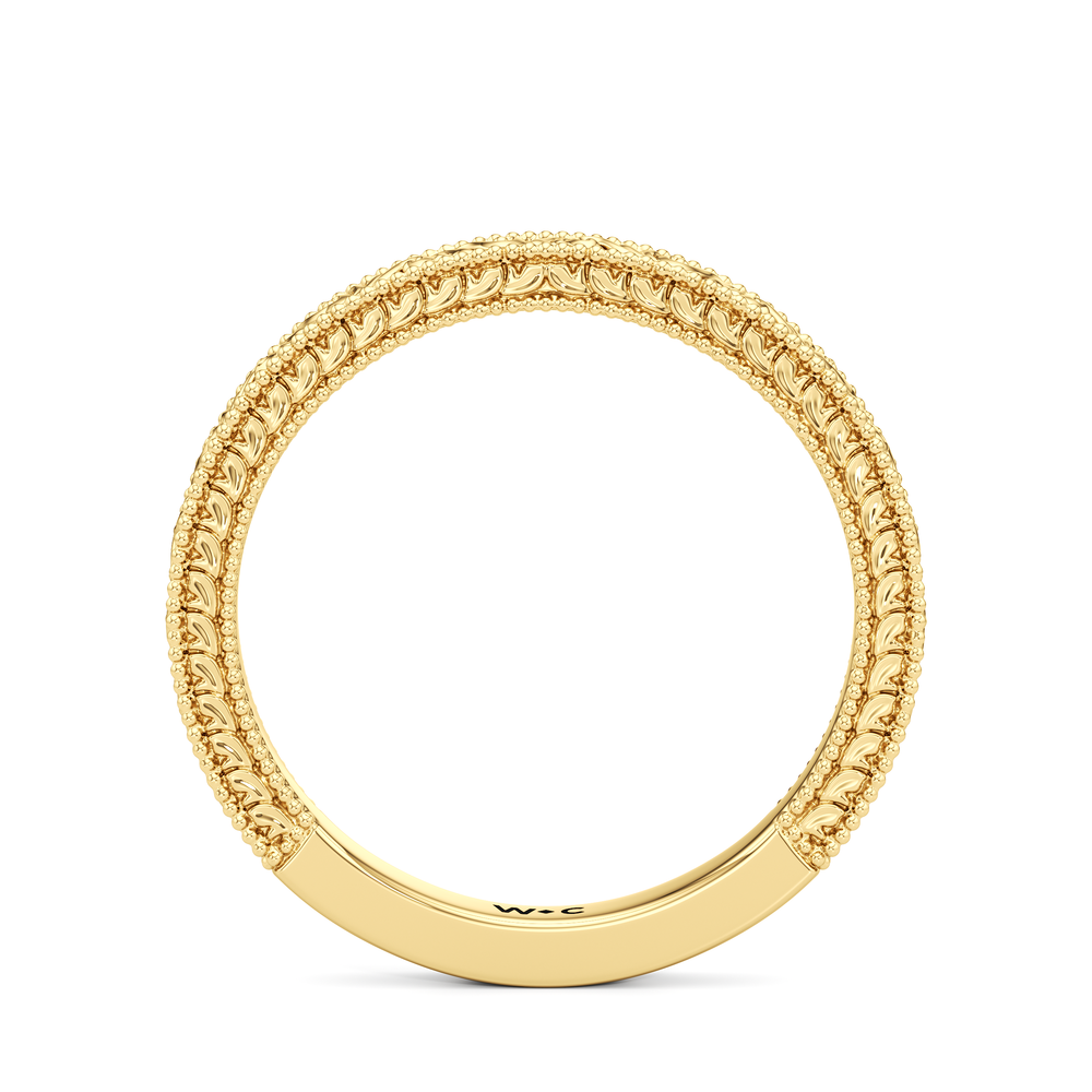 1504000-Wedding Band with 14KT Yellow Gold Cut Diamond in 14KT Yellow Gold view 5
