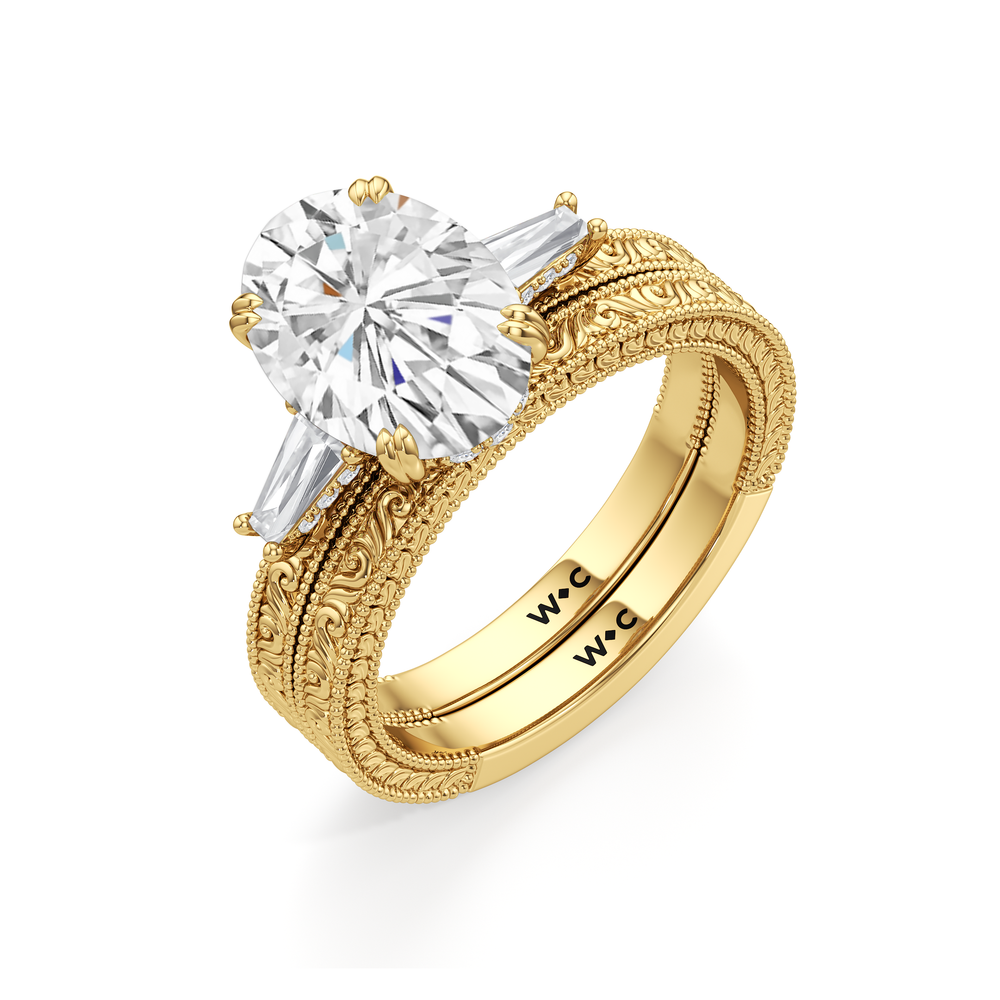 15040000-Engagement Ring with Oval Cut Diamond in 14KT Yellow Gold view 6
