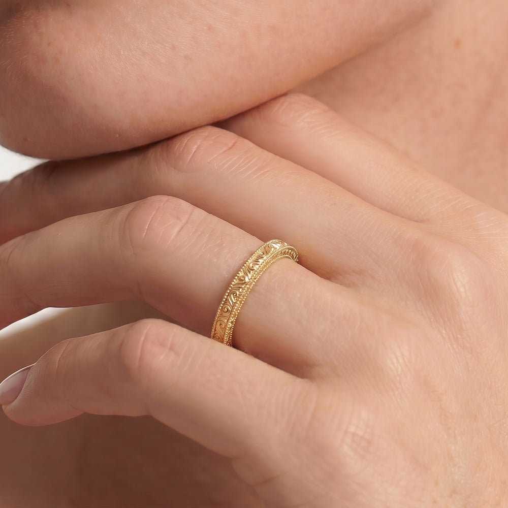 1504000-Wedding Band with 14KT White Gold Cut Diamond in 14KT White Gold view 2
