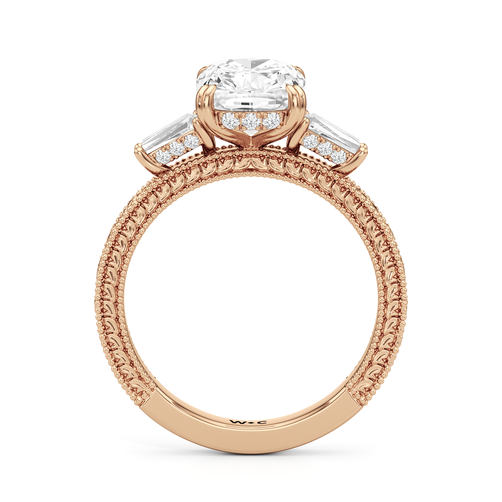 15040000-Engagement Ring with Elongated Cushion Cut Diamond in 14KT Rose Gold view 4
