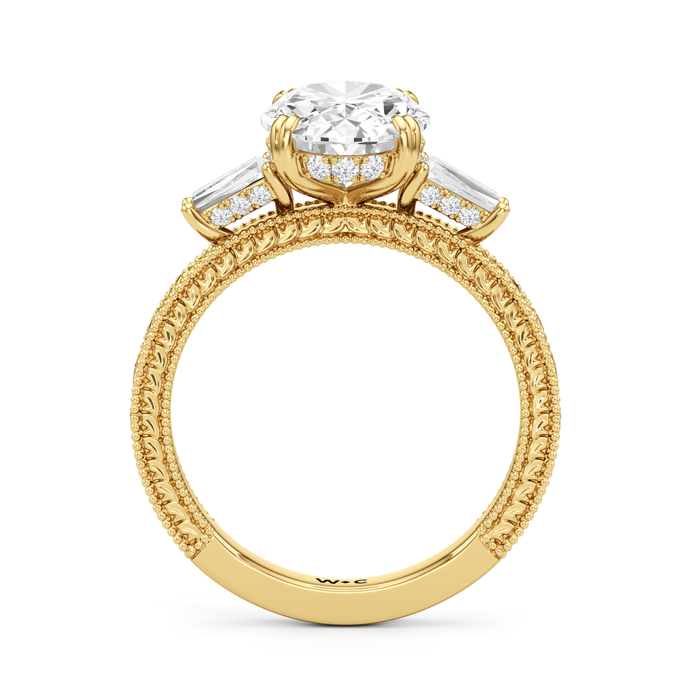 15040000-Engagement Ring with Oval Cut Diamond in 14KT Yellow Gold view 4
