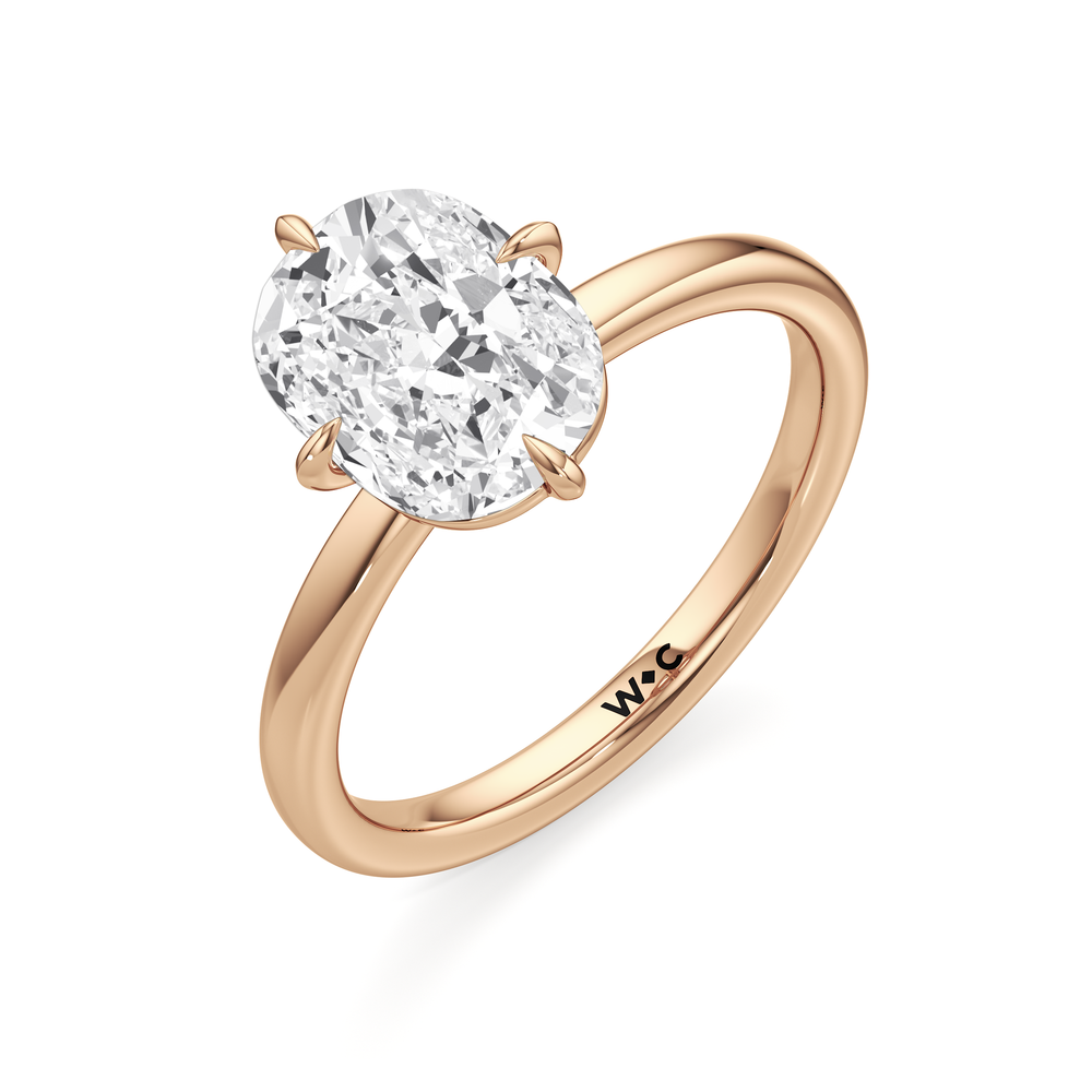Antique Cushion Cut Aster Engagement Ring with Lab Grown Diamond in 14KT Rose Gold view 5
