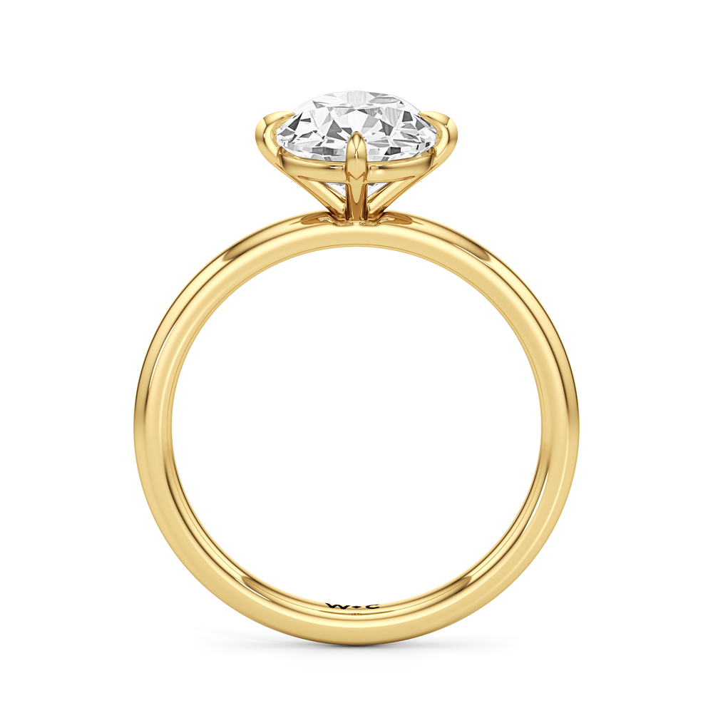 Antique Cushion Cut Aster Engagement Ring with Lab Grown Diamond in 14KT Yellow Gold view 4
