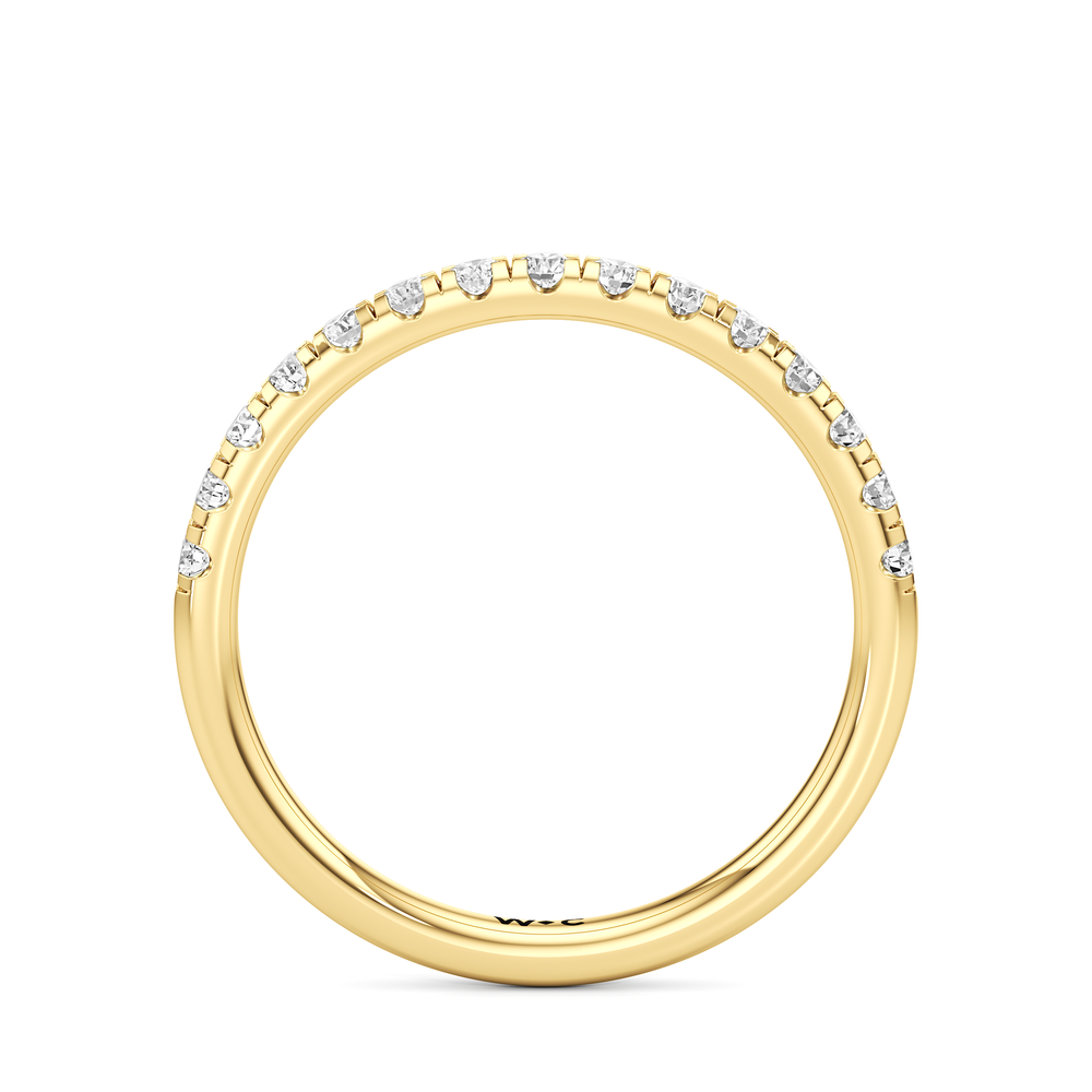 Aster Engagement Diamond Wedding Band with 14KT Yellow Gold Cut Diamond in 14KT Yellow Gold view 4
