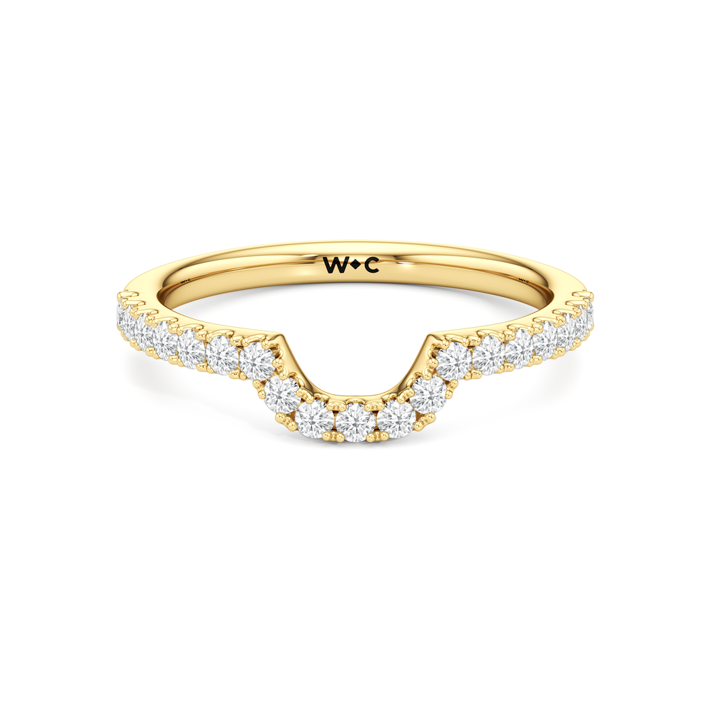 The Cassatt Low-Profile Wedding Band with 18KT Yellow Gold Cut Diamond in 14KT Yellow Gold view 2
