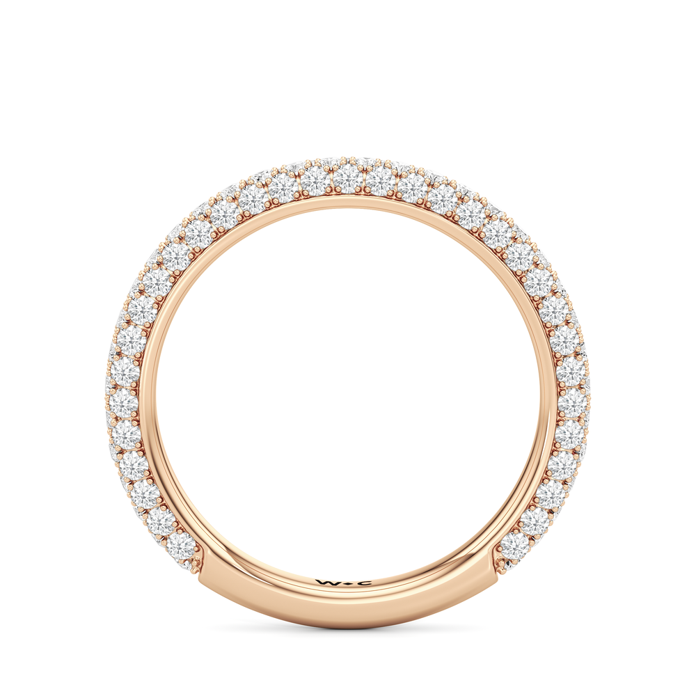 The Windsor Low-Profile Wedding Band with 18KT Rose Gold Cut Diamond in 14KT Rose Gold view 5
