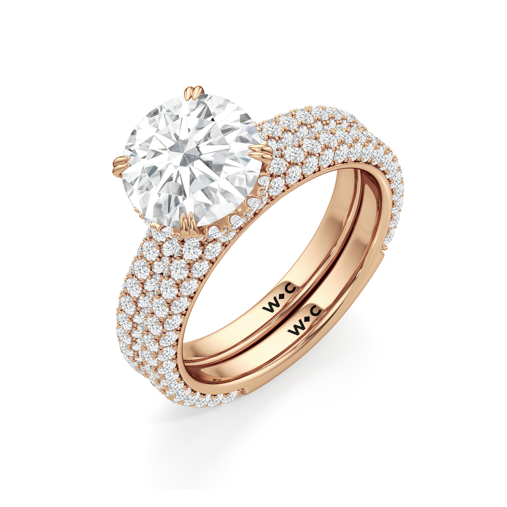 The Windsor Low-Profile Ring with Round Cut Diamond in 14KT Rose Gold view 7
