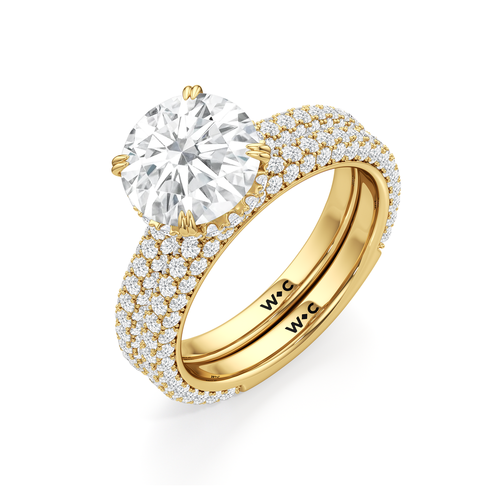 The Windsor Low-Profile Ring with Elongated Cushion Cut Diamond in 14KT Yellow Gold view 7
