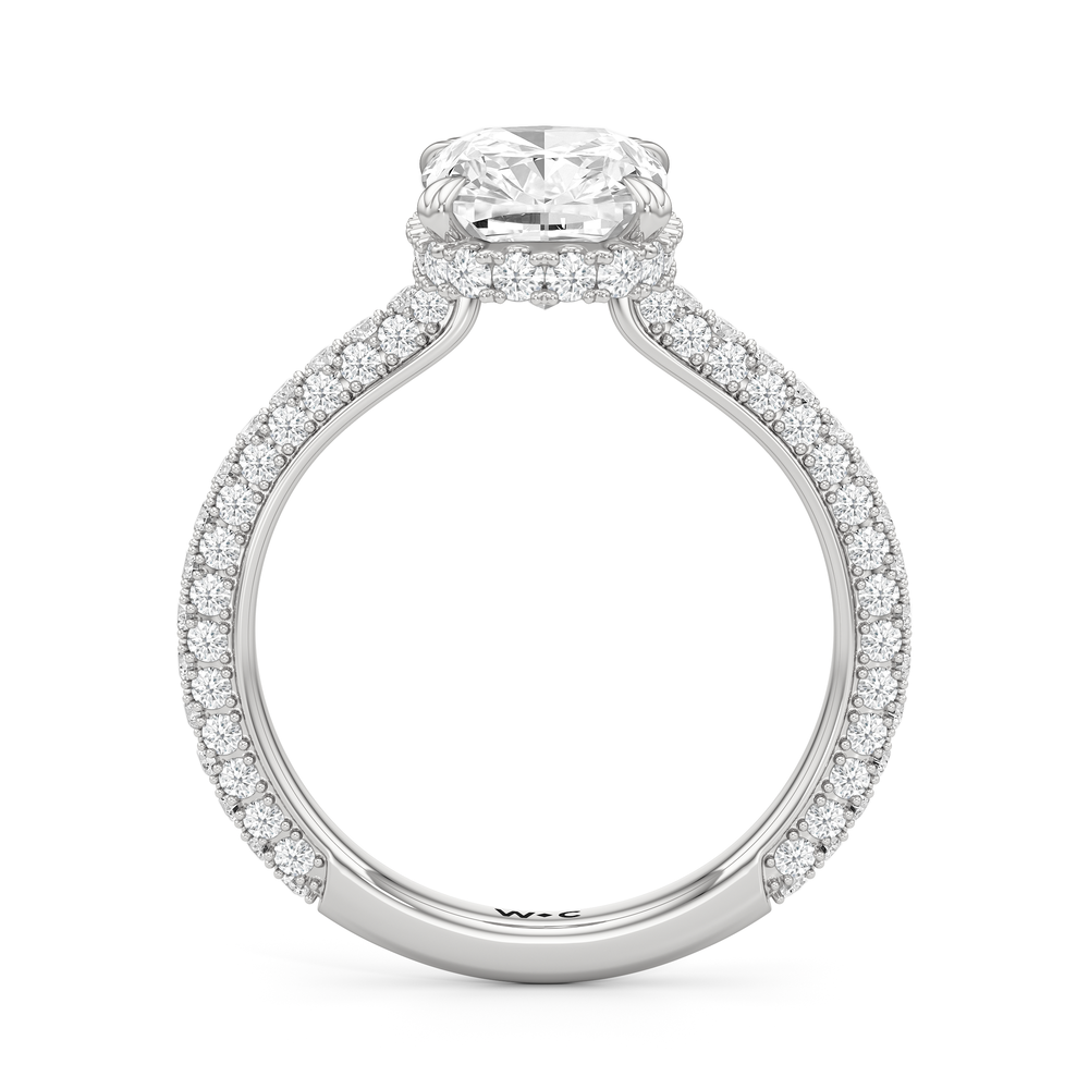 The Windsor Low-Profile Ring with Elongated Cushion Cut Diamond in 14KT Platinum view 5

