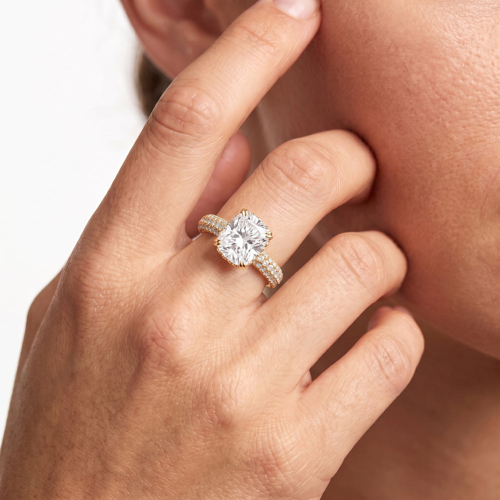 The Windsor Low-Profile Ring with Round Cut Diamond in 14KT Platinum view 3
