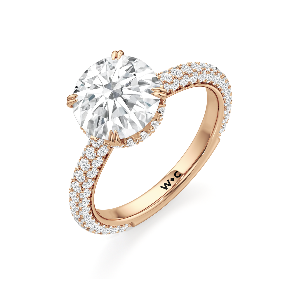 The Windsor Low-Profile Ring with Round Cut Diamond in 14KT Rose Gold view 6
