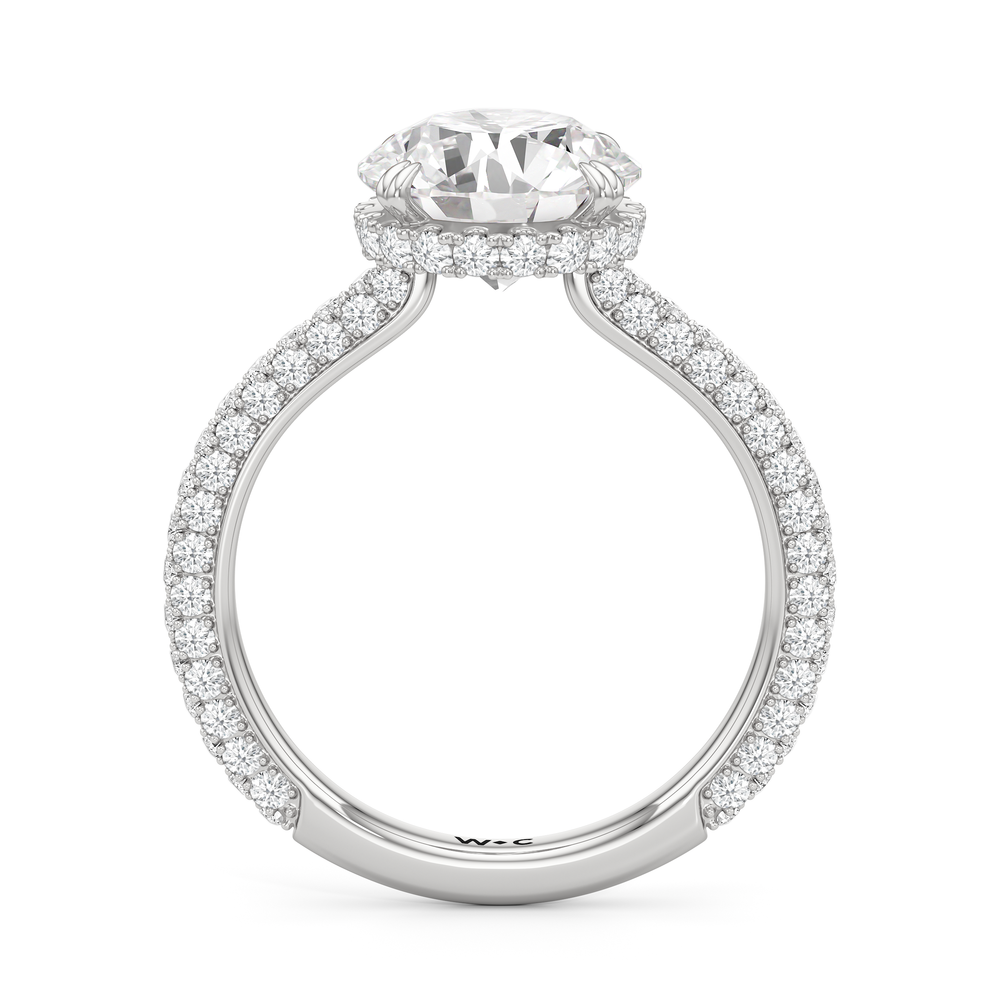 The Windsor Low-Profile Ring with Round Cut Diamond in 14KT Platinum view 5

