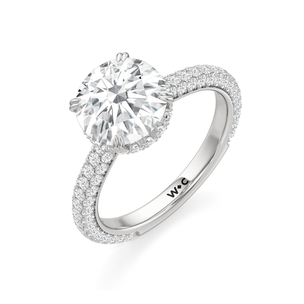 The Windsor Low-Profile Ring with Round Cut Diamond in 14KT Platinum view 6
