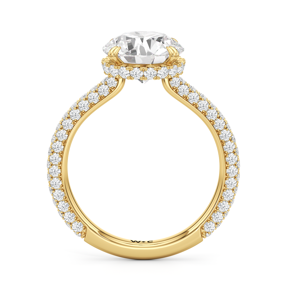 The Windsor Low-Profile Ring with Round Cut Diamond in 14KT Yellow Gold view 5
