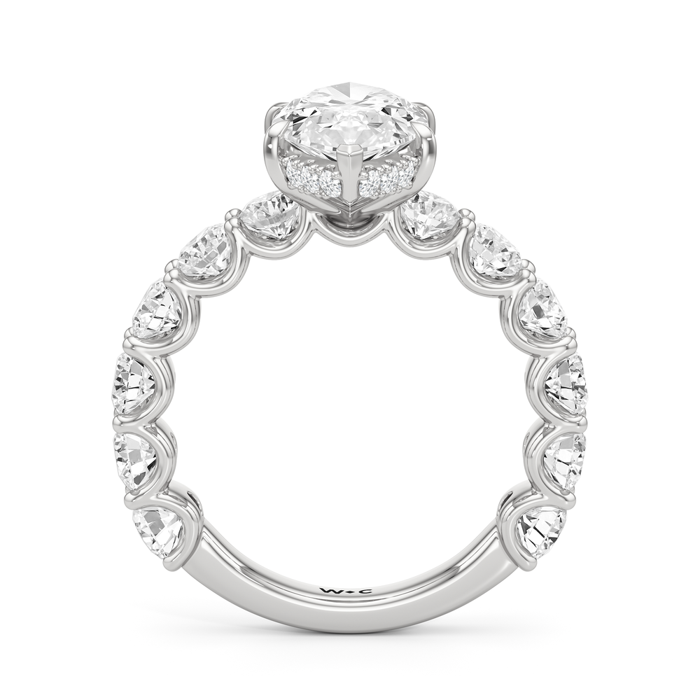 The Arc Grand Ring with Marquise Cut Diamond in 14KT Platinum view 4

