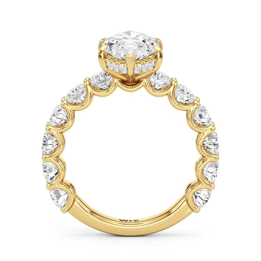The Arc Grand Ring with Marquise Cut Diamond in 14KT Yellow Gold view 4
