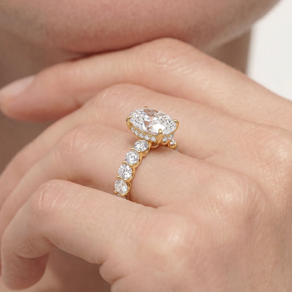 The Arc Grand Ring with Marquise Cut Diamond in 14KT Platinum view 2
