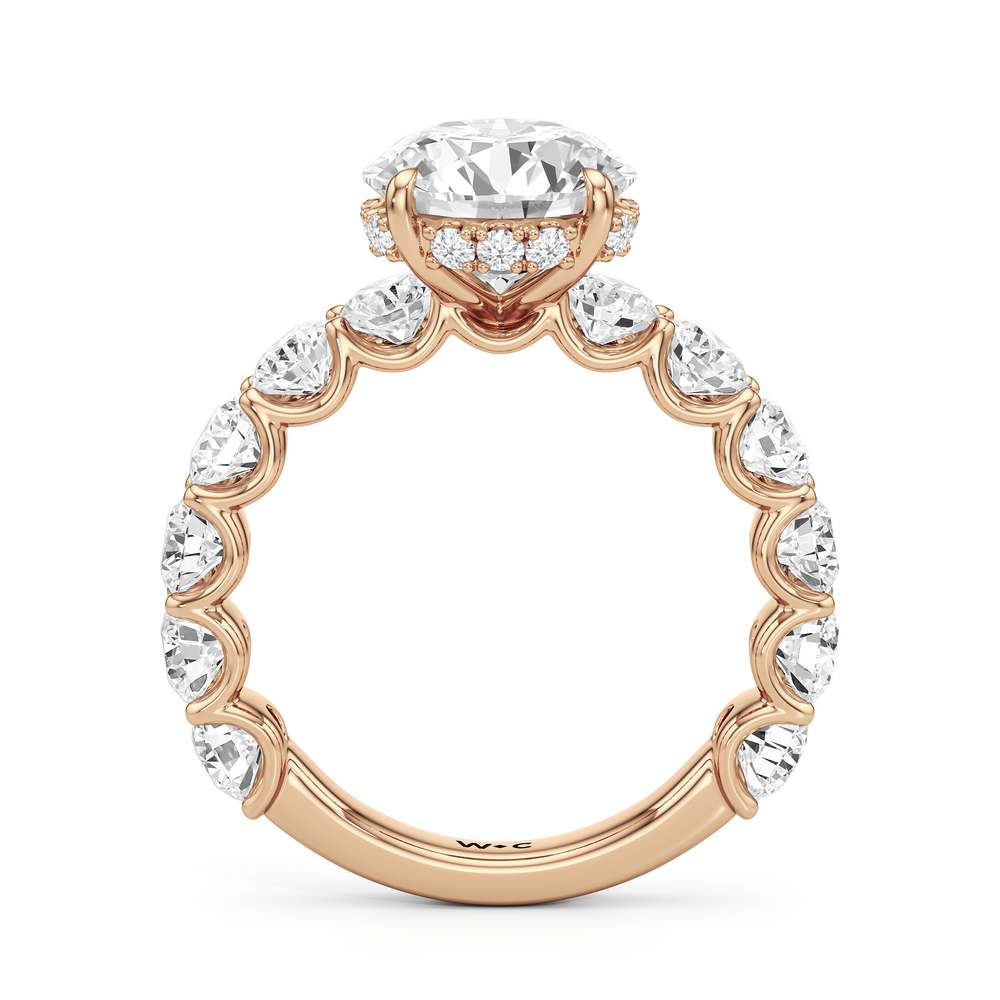 The Arc Grand Ring with Round Cut Diamond in 14KT Rose Gold view 4
