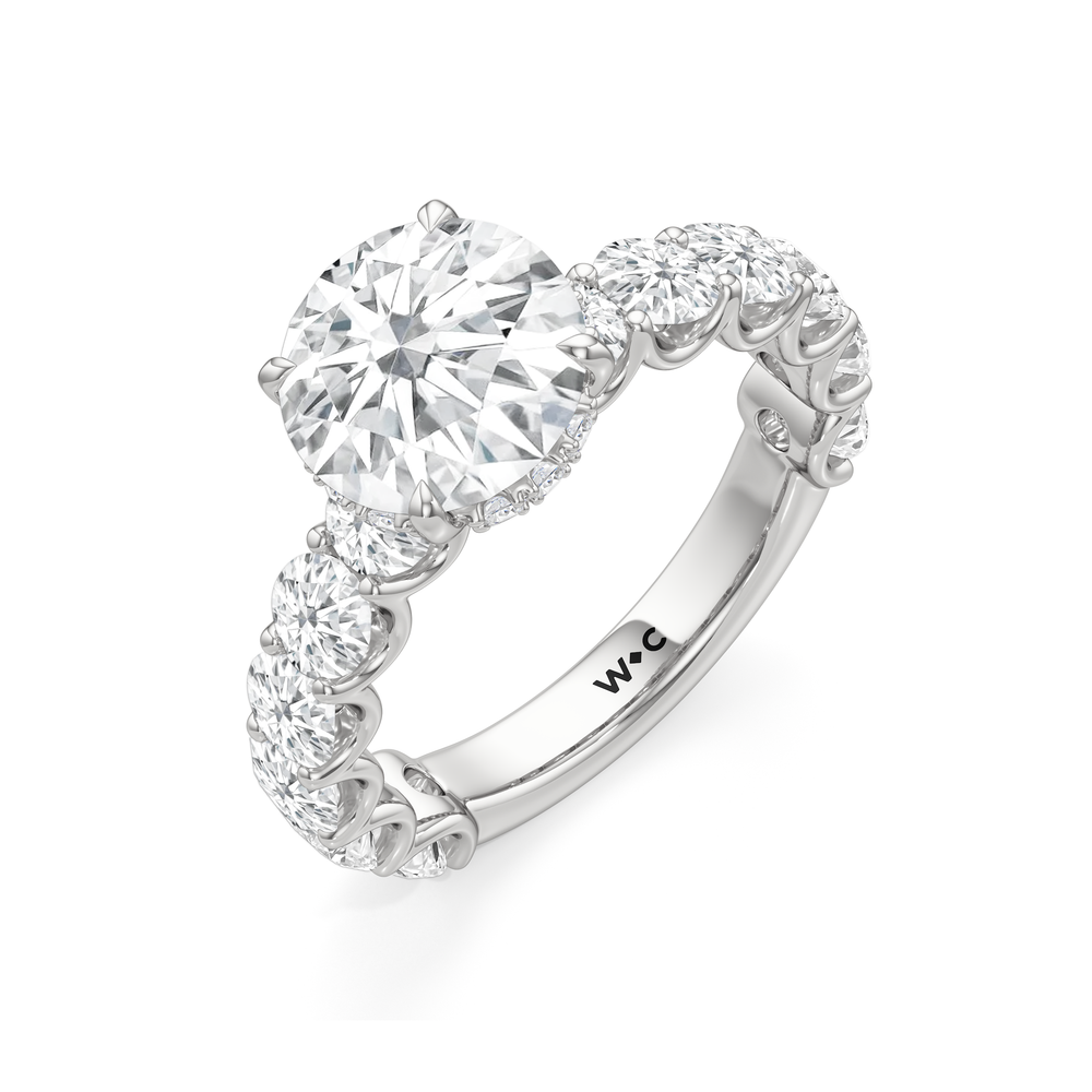 The Arc Grand Ring with Round Cut Diamond in 14KT Platinum view 5
