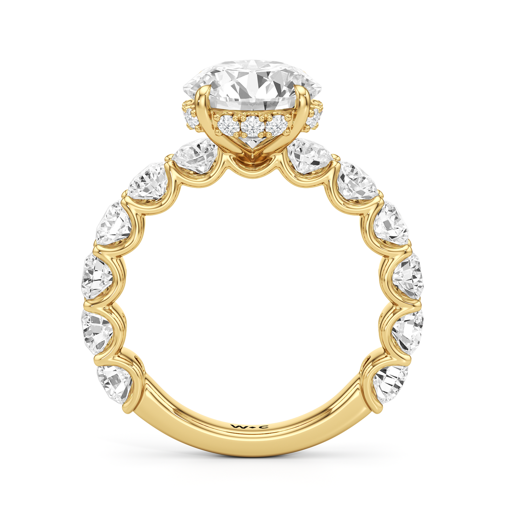 The Arc Grand Ring with Round Cut Diamond in 14KT Yellow Gold view 4
