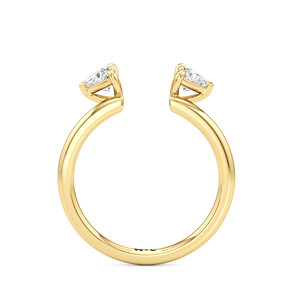 Trillion Enhancer Band with 18KT Yellow Gold Cut Diamond in 14KT Yellow Gold view 3
