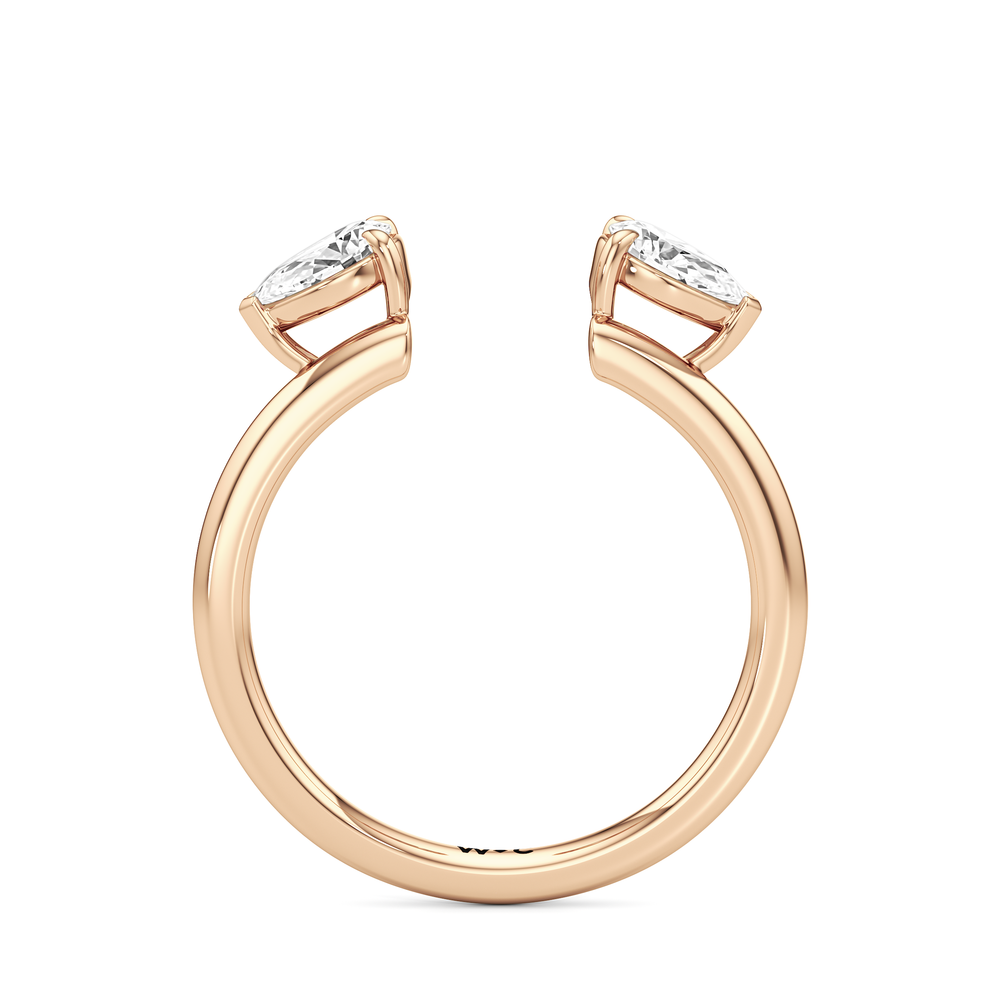 Pear Enhancer Band with 18KT Rose Gold Cut Diamond in 14KT Rose Gold view 3
