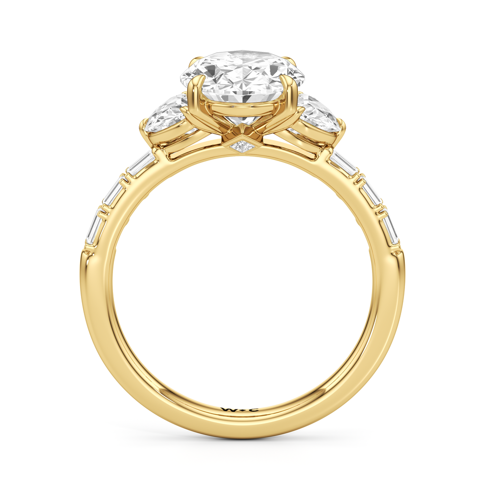 Engagement Ring-1504128 with Oval Cut Diamond in 14KT Yellow Gold view 4
