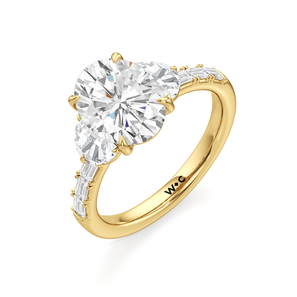 Engagement Ring-1504128 with Oval Cut Diamond in 14KT Yellow Gold view 5
