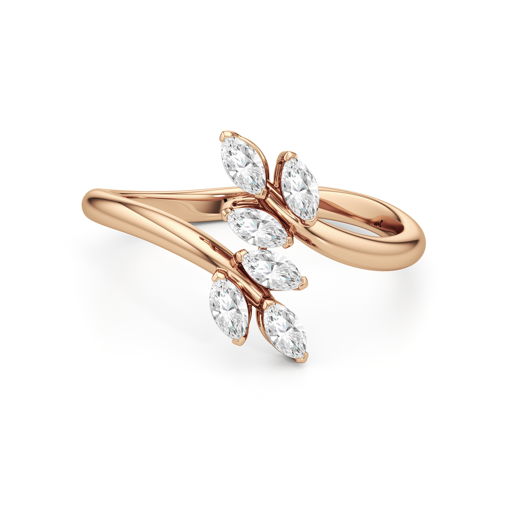 The Vine Bloom Ring with 14KT Rose Gold / Lab / 3/8 Cut Diamond in 14KT Rose Gold / Lab / 3/8 view 1
