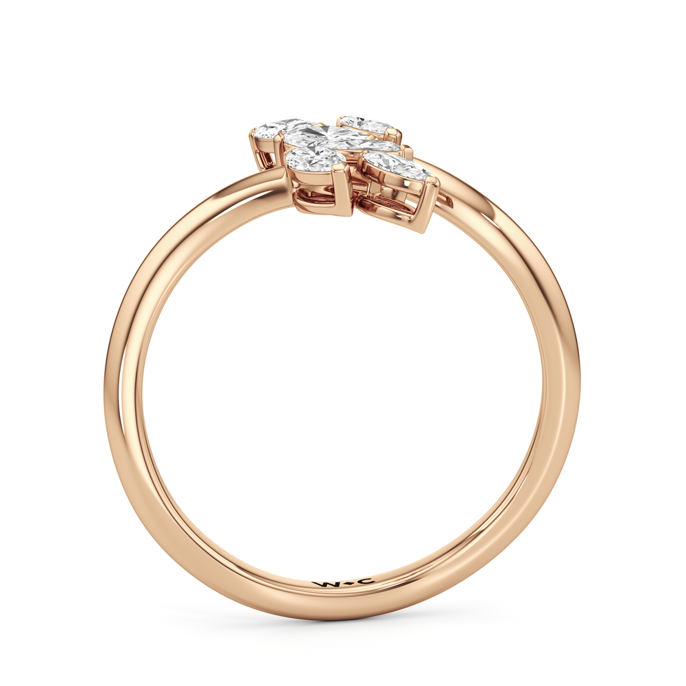The Vine Bloom Ring with 14KT Rose Gold / Lab / 3/8 Cut Diamond in 14KT Rose Gold / Lab / 3/8 view 2
