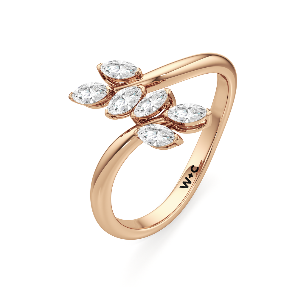 The Vine Bloom Ring with 14KT Rose Gold / Lab / 3/8 Cut Diamond in 14KT Rose Gold / Lab / 3/8 view 3
