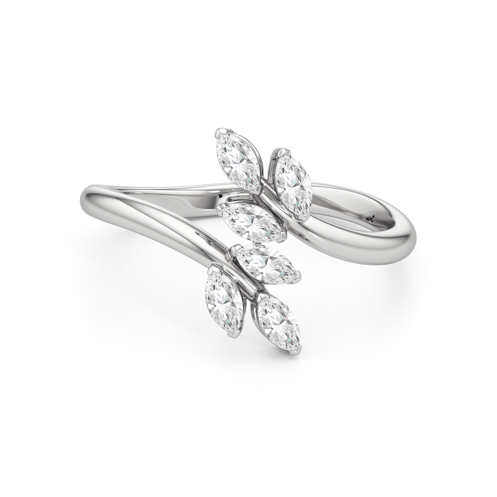 The Vine Bloom Ring with 14KT White Gold / Lab / 3/8 Cut Diamond in 14KT White Gold / Lab / 3/8 view 1
