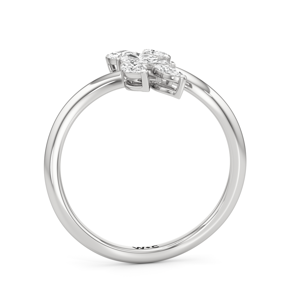 The Vine Bloom Ring with 14KT White Gold / Lab / 3/8 Cut Diamond in 14KT White Gold / Lab / 3/8 view 2
