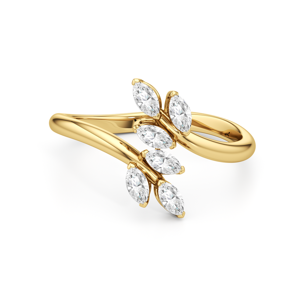 The Vine Bloom Ring with 14KT Yellow Gold / Lab / 3/8 Cut Diamond in 14KT Yellow Gold / Lab / 3/8 view 1
