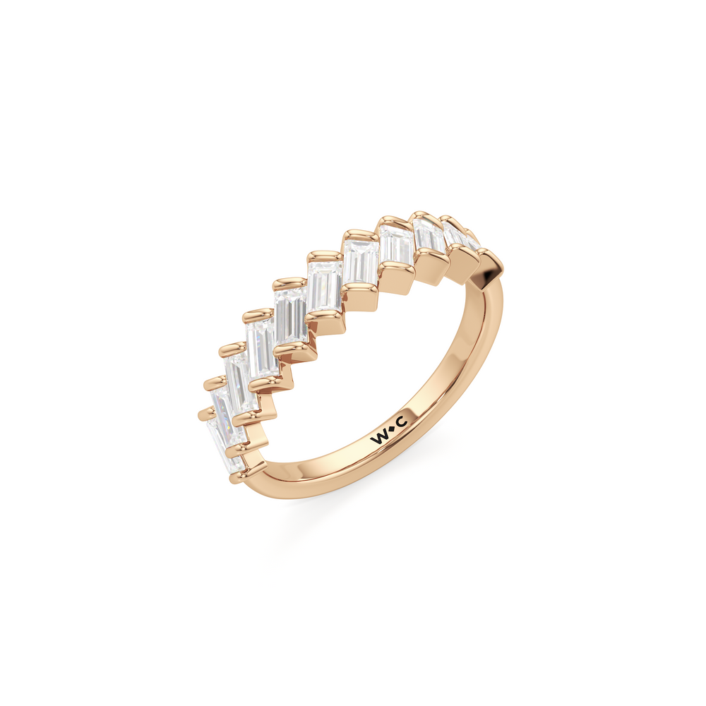 The Caroline Ring with 14KT Rose Gold / Lab / 1 Cut Diamond in 14KT Rose Gold / Lab / 1 view 3
