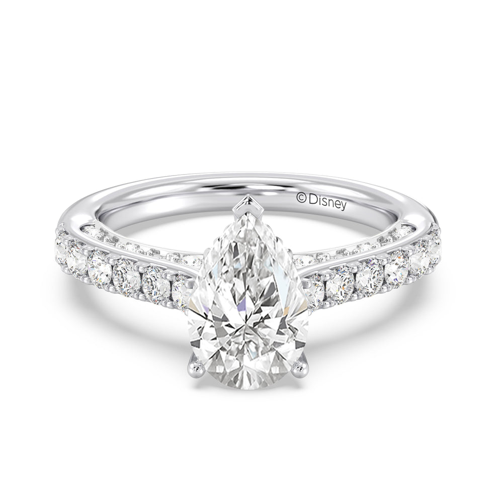 Enchanted Star Lab Grown Diamond 14K Gold Ariel Seashell Engagement Ring with  Cut Diamond in 14KT  view 5
