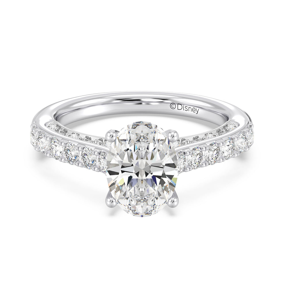 Enchanted Star Lab Grown Diamond 14K Gold Ariel Seashell Engagement Ring with  Cut Diamond in 14KT  view 14

