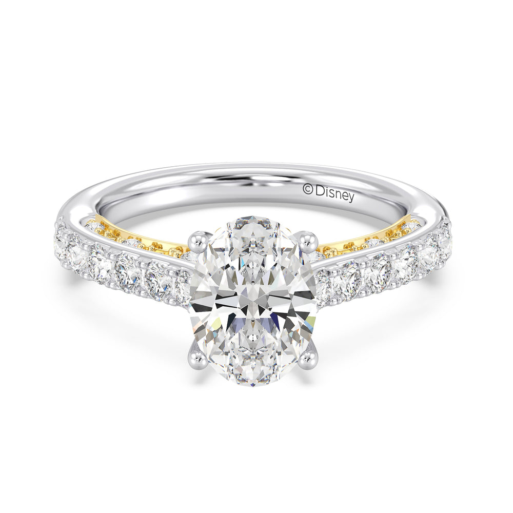 Enchanted Star Lab Grown Diamond 14K Gold Ariel Seashell Engagement Ring with  Cut Diamond in 14KT  view 17
