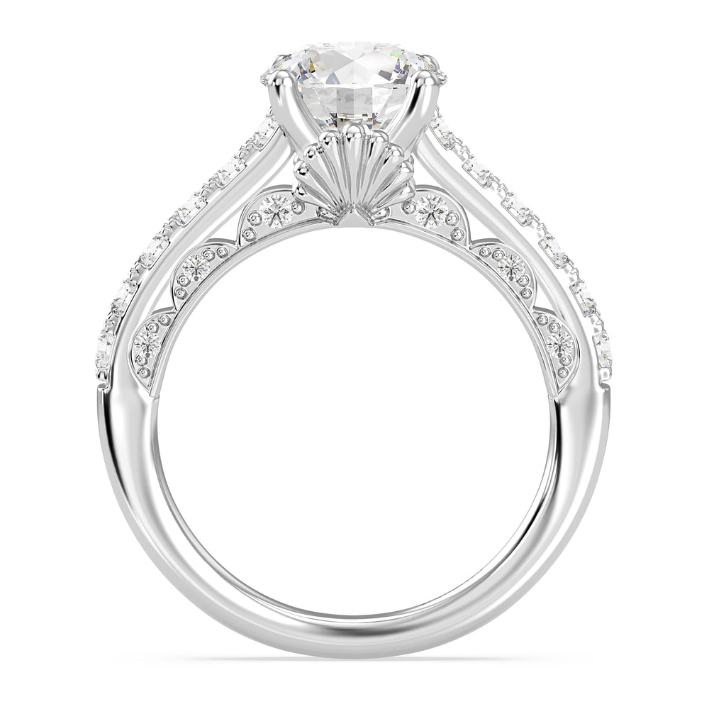 Enchanted Star Lab Grown Diamond 14K Gold Ariel Seashell Engagement Ring with  Cut Diamond in 14KT  view 24
