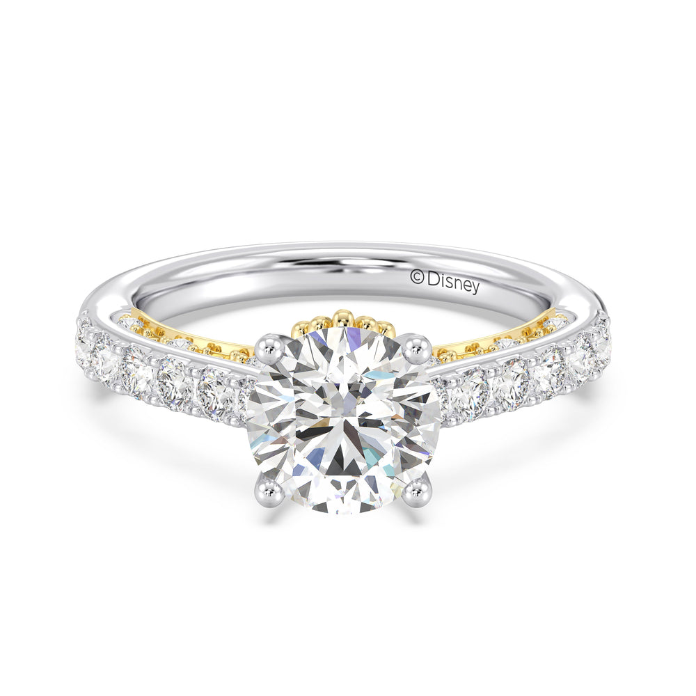 Enchanted Star Lab Grown Diamond 14K Gold Ariel Seashell Engagement Ring with  Cut Diamond in 14KT  view 26
