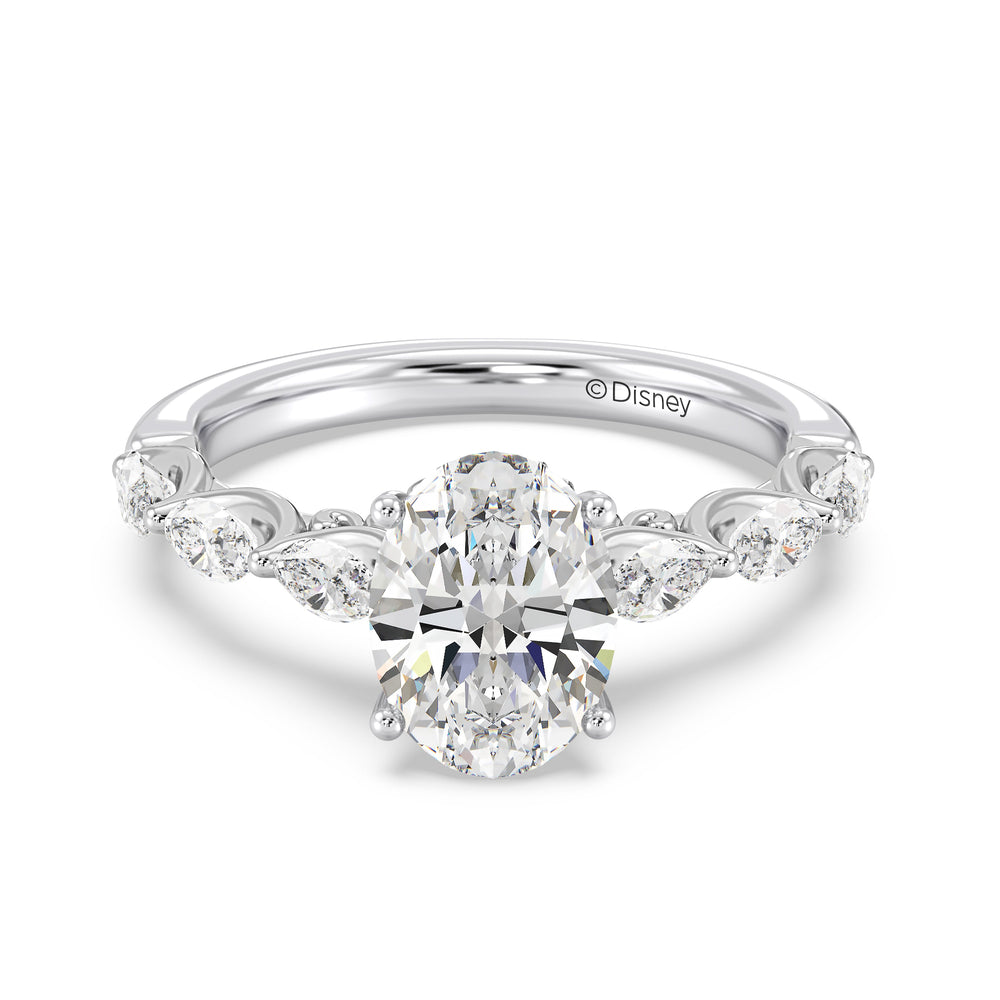 Enchanted Star Lab Grown Diamond 14K Gold Belle Rose Engagement Ring with  Cut Diamond in 14KT  view 8

