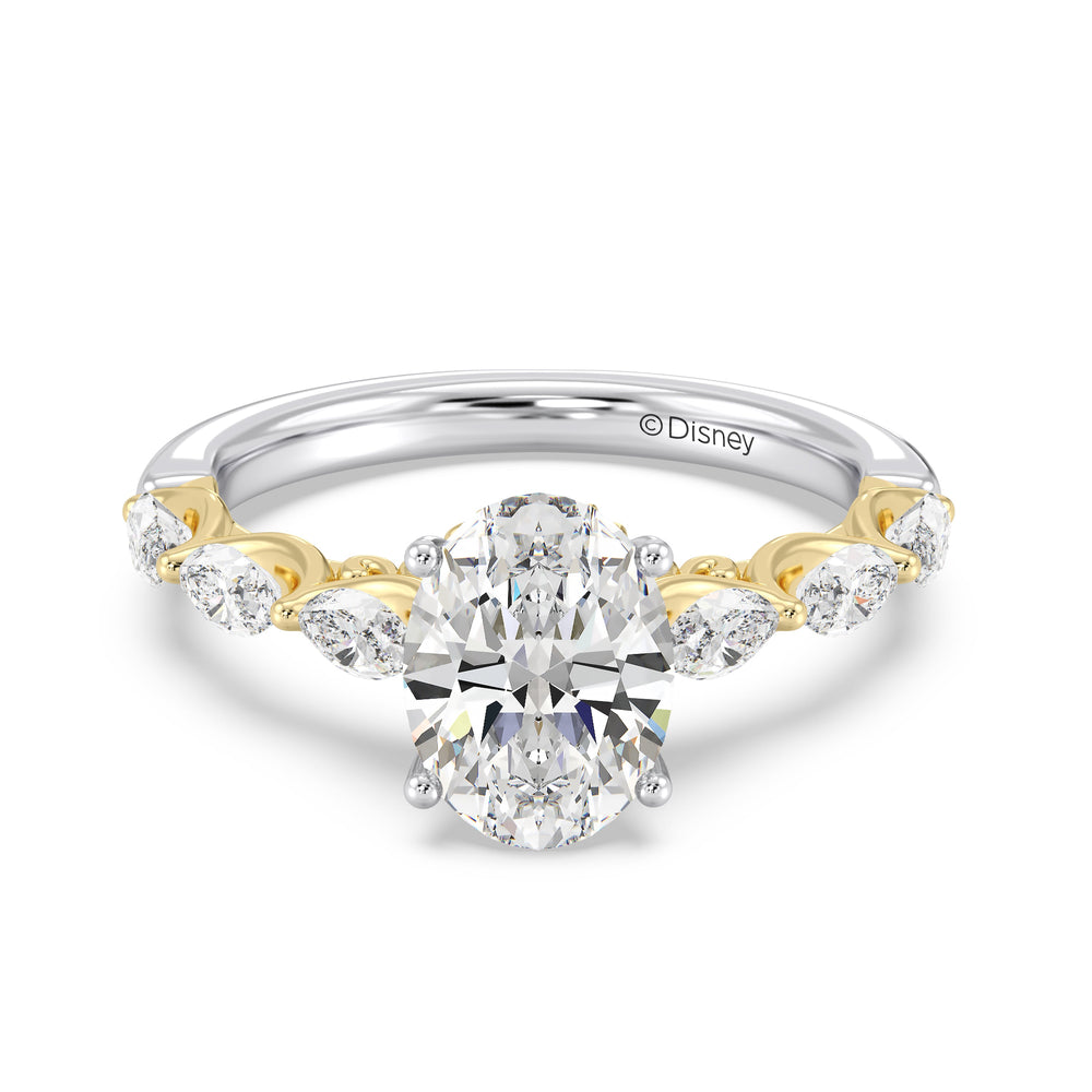 Enchanted Star Lab Grown Diamond 14K Gold Belle Rose Engagement Ring with  Cut Diamond in 14KT  view 5
