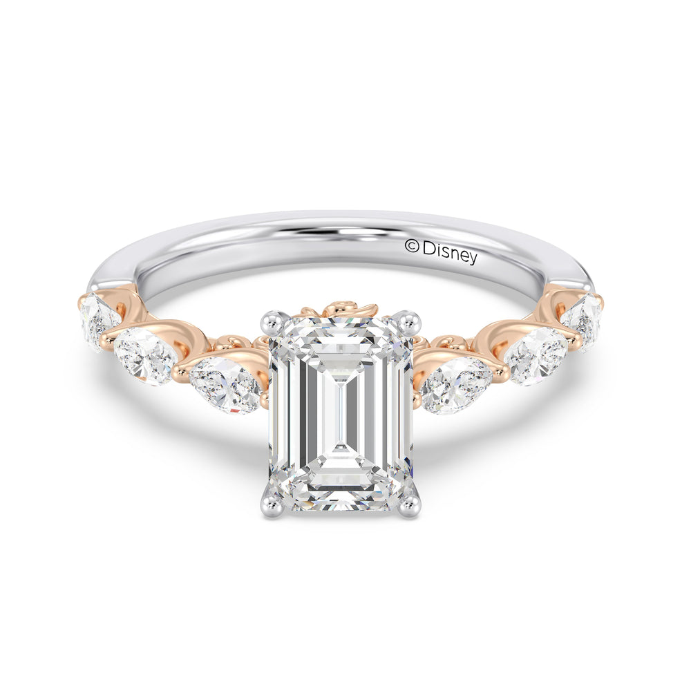 Enchanted Star Lab Grown Diamond 14K Gold Belle Rose Engagement Ring with  Cut Diamond in 14KT  view 11
