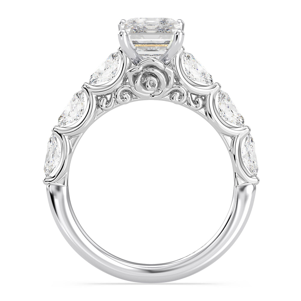 Enchanted Star Lab Grown Diamond 14K Gold Belle Rose Engagement Ring with  Cut Diamond in 14KT  view 18
