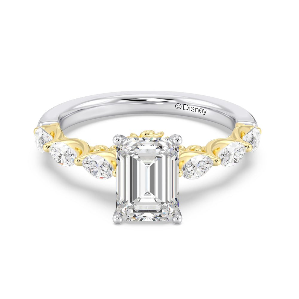 Enchanted Star Lab Grown Diamond 14K Gold Belle Rose Engagement Ring with  Cut Diamond in 14KT  view 14
