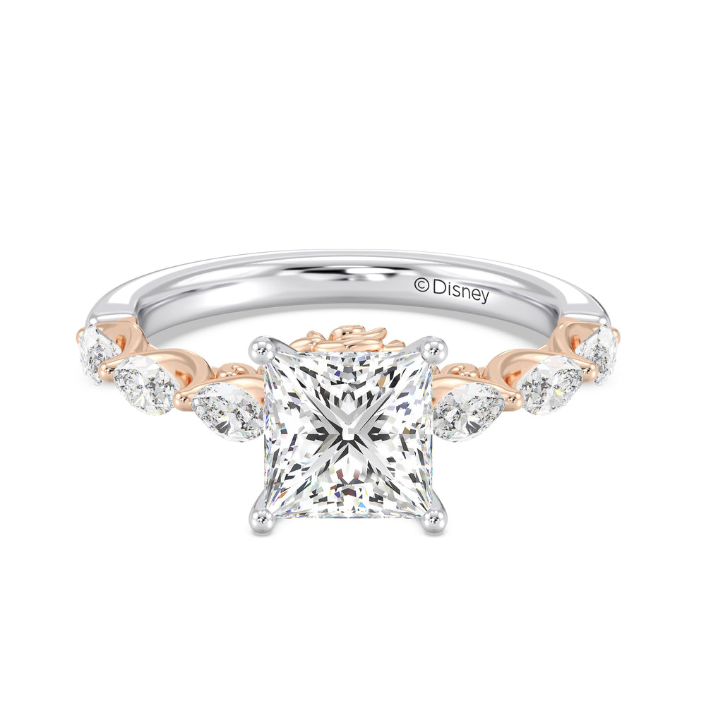 Enchanted Star Lab Grown Diamond 14K Gold Belle Rose Engagement Ring with  Cut Diamond in 14KT  view 23
