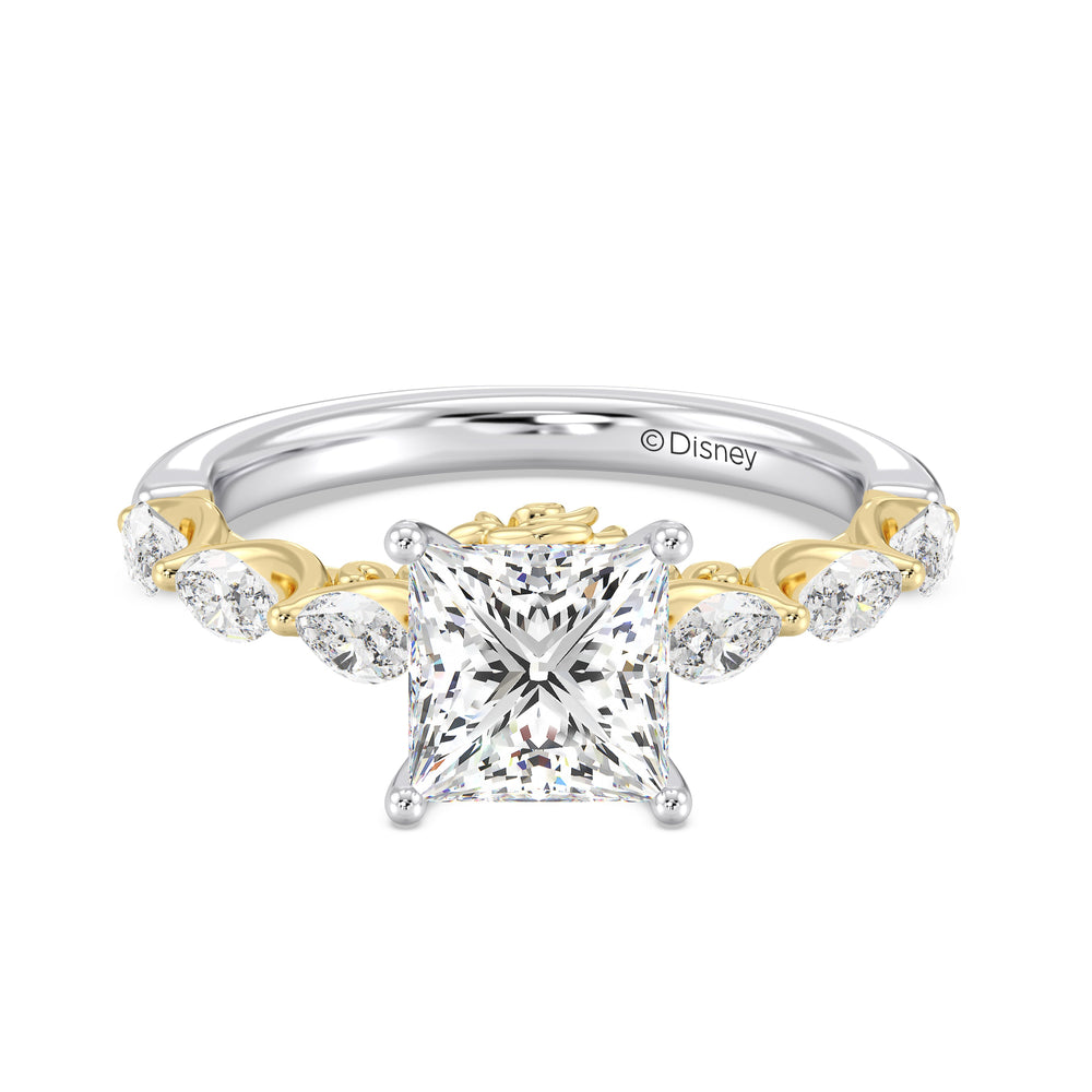 Enchanted Star Lab Grown Diamond 14K Gold Belle Rose Engagement Ring with  Cut Diamond in 14KT  view 20
