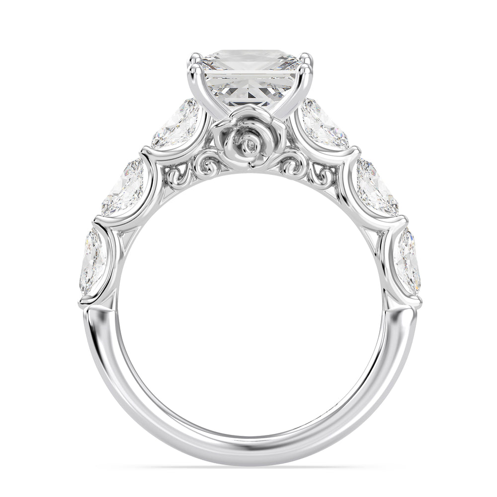 Enchanted Star Lab Grown Diamond 14K Gold Belle Rose Engagement Ring with  Cut Diamond in 14KT  view 27
