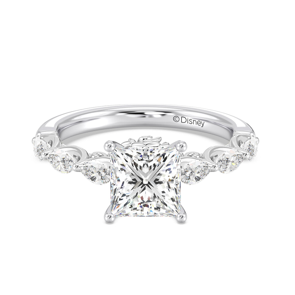 Enchanted Star Lab Grown Diamond 14K Gold Belle Rose Engagement Ring with  Cut Diamond in 14KT  view 26
